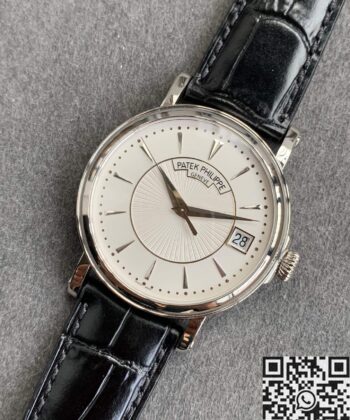 Patek Philippe Calatrava Watch 5153G-010 Black Leather Strap ZF