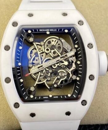 Cheapest Richard Mille RM055 White Ceramic Watch ZF Factory