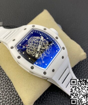 Cheapest Richard Mille RM055 White Ceramic Watch ZF Factory