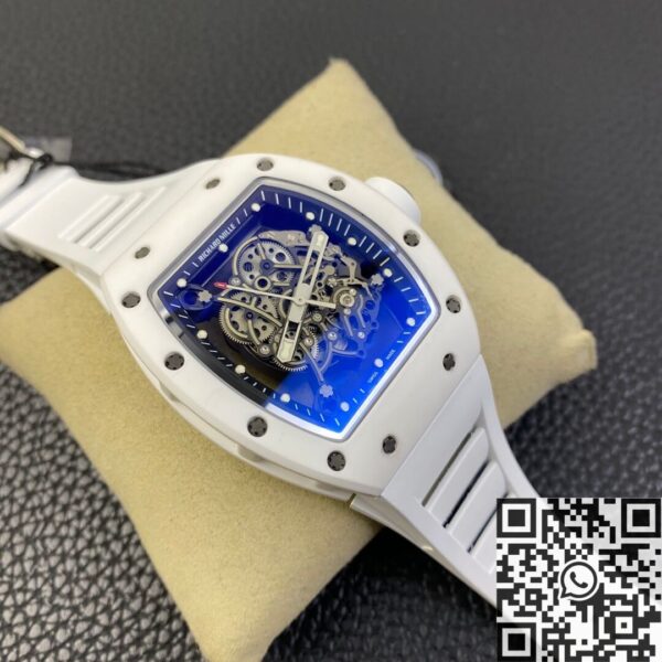 Cheapest Richard Mille RM055 White Ceramic Watch ZF Factory