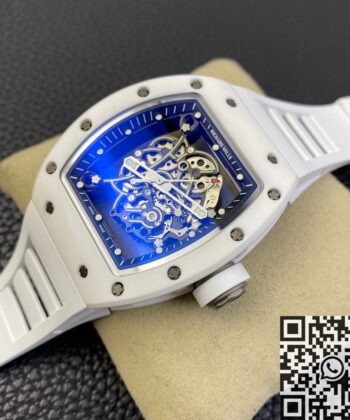 Cheapest Richard Mille RM055 White Ceramic Watch ZF Factory