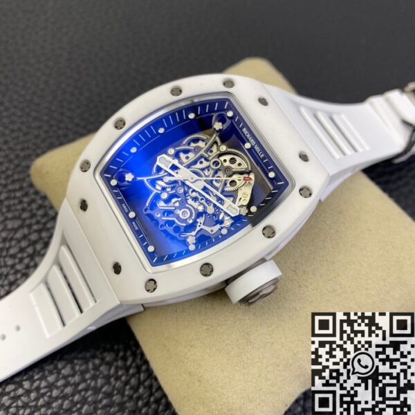 Cheapest Richard Mille RM055 White Ceramic Watch ZF Factory