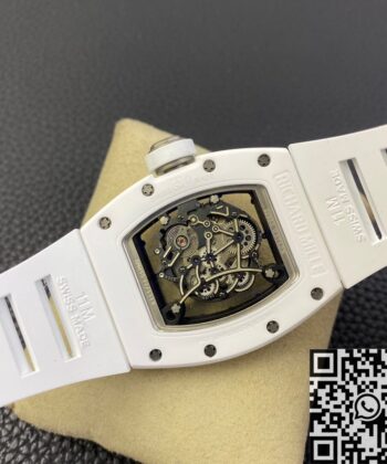 Cheapest Richard Mille RM055 White Ceramic Watch ZF Factory
