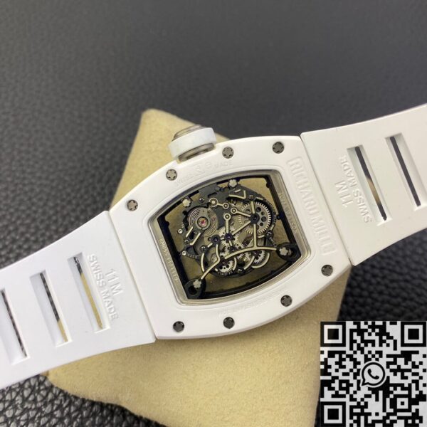 Cheapest Richard Mille RM055 White Ceramic Watch ZF Factory