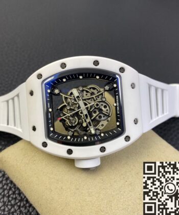 Cheapest Richard Mille RM055 White Ceramic Watch ZF Factory