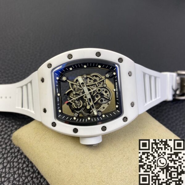 Cheapest Richard Mille RM055 White Ceramic Watch ZF Factory