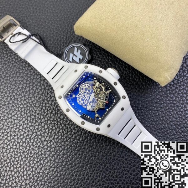 Cheapest Richard Mille RM055 White Ceramic Watch ZF Factory