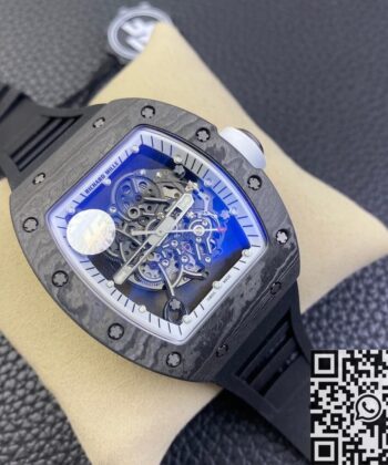 Richard Mille Replica RM055 Black Rubber Strap ZF Factory