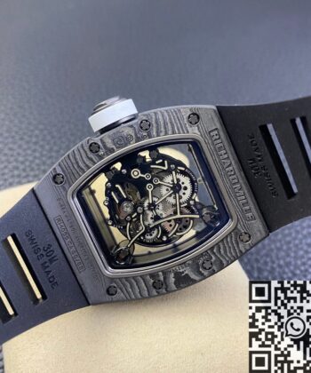 Richard Mille Replica RM055 Black Rubber Strap ZF Factory