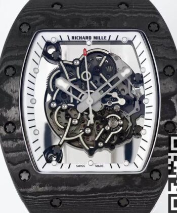 Richard Mille Men's Watches RM055 White Rubber Strap ZF