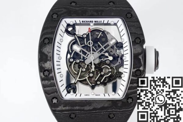 Richard Mille Men's Watches RM055 White Rubber Strap ZF