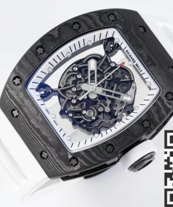 Richard Mille Men's Watches RM055 White Rubber Strap ZF