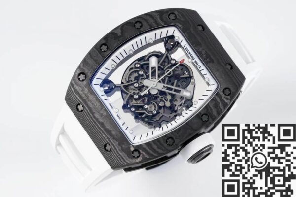 Richard Mille Men's Watches RM055 White Rubber Strap ZF