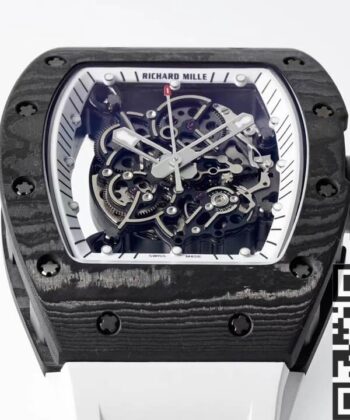 Richard Mille Men's Watches RM055 White Rubber Strap ZF