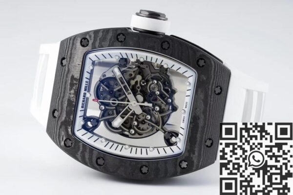 Richard Mille Men's Watches RM055 White Rubber Strap ZF