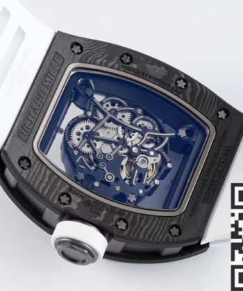 Richard Mille Men's Watches RM055 White Rubber Strap ZF
