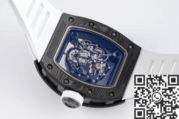 Richard Mille Men's Watches RM055 White Rubber Strap ZF