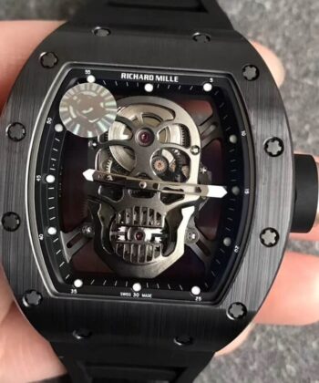 Richard Mille Cheapest Watch RM052-01 Black Ceramic Skull Dial