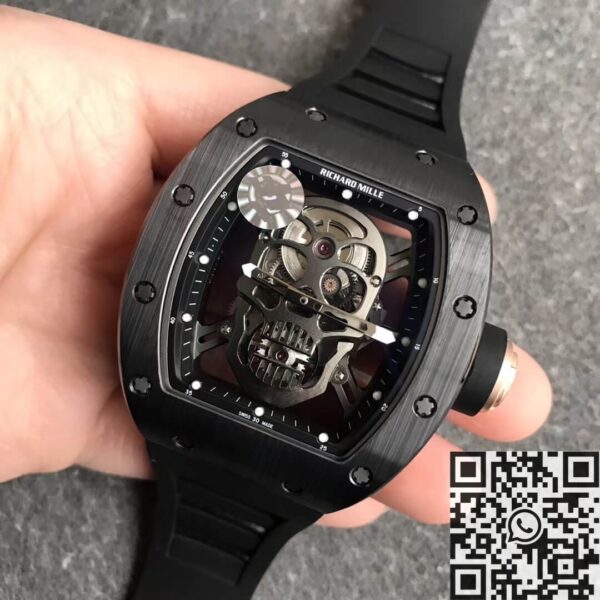Richard Mille Cheapest Watch RM052-01 Black Ceramic Skull Dial