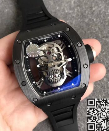 Richard Mille Cheapest Watch RM052-01 Black Ceramic Skull Dial