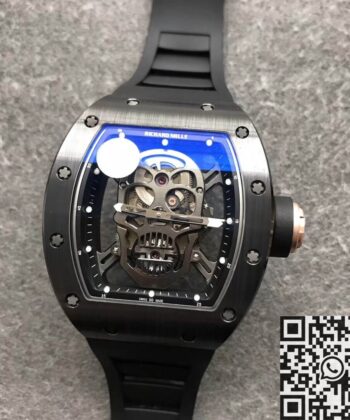 Richard Mille Cheapest Watch RM052-01 Black Ceramic Skull Dial