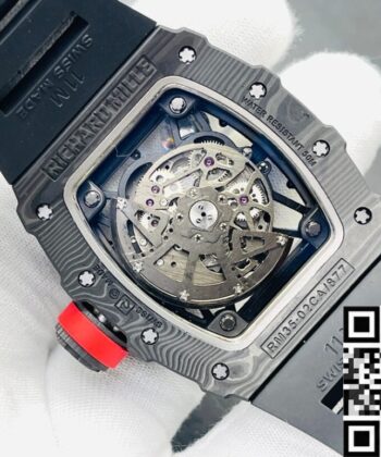 Richard Mille Timepiece RM35-02 V3 Black Rubber Strap Watch