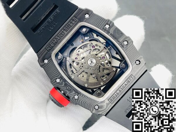 Richard Mille Timepiece RM35-02 V3 Black Rubber Strap Watch