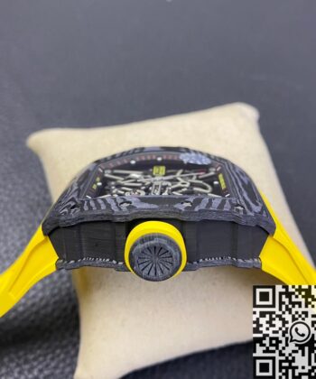 Replica Richard Mille Watch​ RM35-02 V3 Yellow Rubber Strap ZF