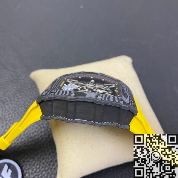 Replica Richard Mille Watch​ RM35-02 V3 Yellow Rubber Strap ZF