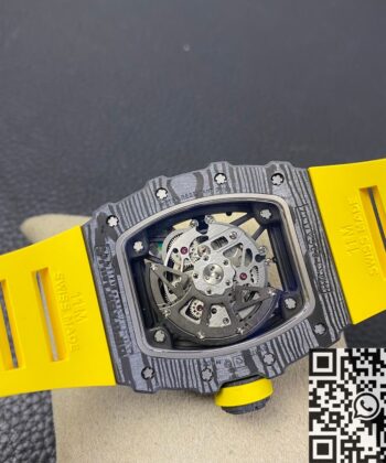 Replica Richard Mille Watch​ RM35-02 V3 Yellow Rubber Strap ZF