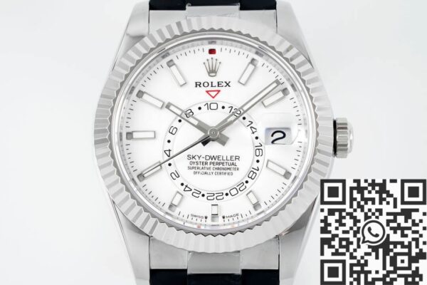 Rolex Sky Dweller Replica M336239-0003 White Dial Watch ZF