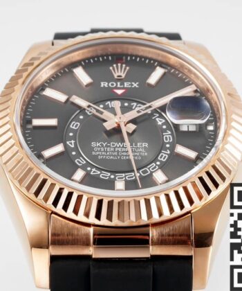 ZF Factory Rolex Sky Dweller M326235-0006 Gold Bezel Grey Dial