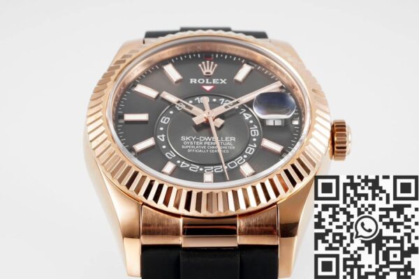 ZF Factory Rolex Sky Dweller M326235-0006 Gold Bezel Grey Dial