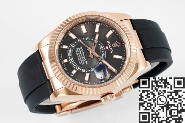 ZF Factory Rolex Sky Dweller M326235-0006 Gold Bezel Grey Dial