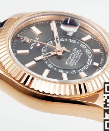 ZF Factory Rolex Sky Dweller M326235-0006 Gold Bezel Grey Dial