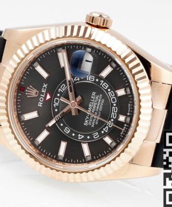 ZF Factory Rolex Sky Dweller M326235-0006 Gold Bezel Grey Dial