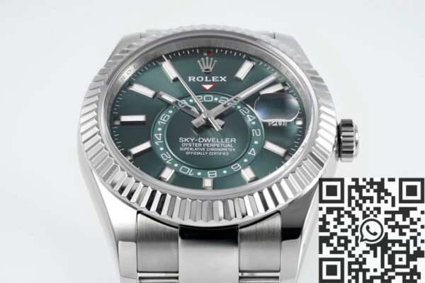 Sky Dweller Fake Watch Rolex M326934 Mint Green Dial