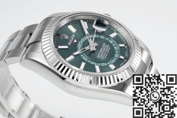 Sky Dweller Fake Watch Rolex M326934 Mint Green Dial