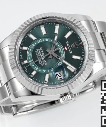 Sky Dweller Fake Watch Rolex M326934 Mint Green Dial