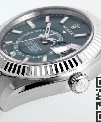 Sky Dweller Fake Watch Rolex M326934 Mint Green Dial
