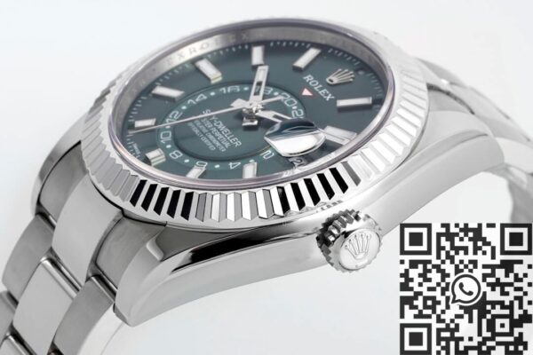 Sky Dweller Fake Watch Rolex M326934 Mint Green Dial
