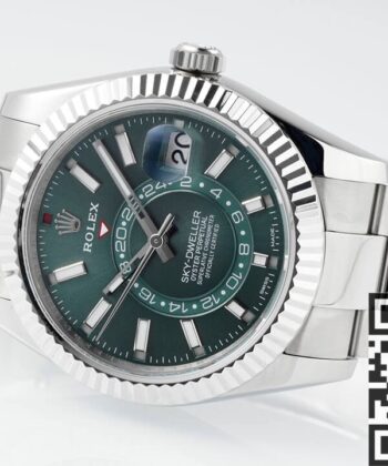 Sky Dweller Fake Watch Rolex M326934 Mint Green Dial