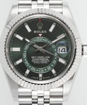 Green Rolex Sky Dweller M336934-0002 Mint Green Dial Watch