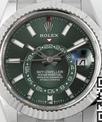 Green Rolex Sky Dweller M336934-0002 Mint Green Dial Watch