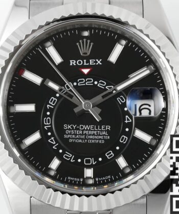 Rolex 42MM Sky Dweller​ M336934-0008 Bright Black Dial Watch
