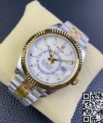 Noob Factory Sky Dweller Rolex M326933-0009 White Dial Watch