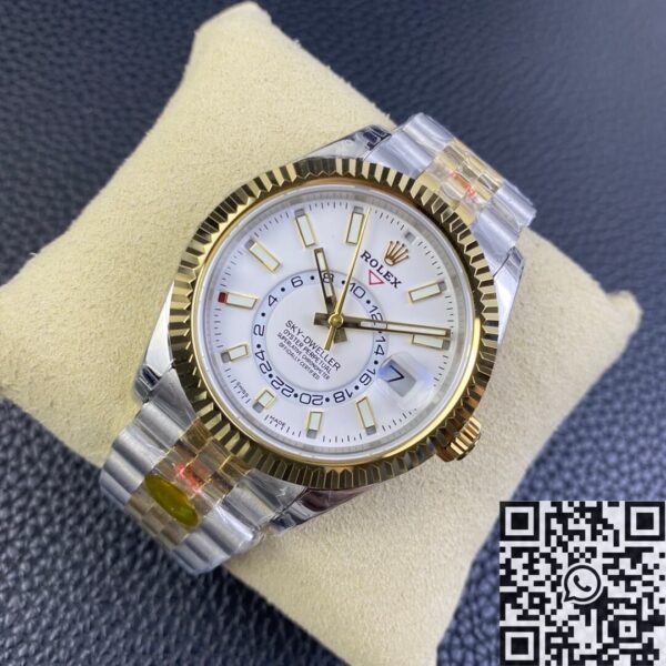 Noob Factory Sky Dweller Rolex M326933-0009 White Dial Watch