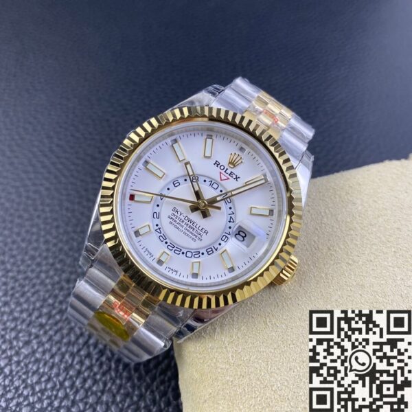 Noob Factory Sky Dweller Rolex M326933-0009 White Dial Watch