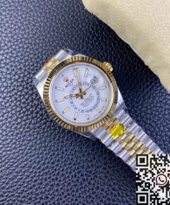 Noob Factory Sky Dweller Rolex M326933-0009 White Dial Watch