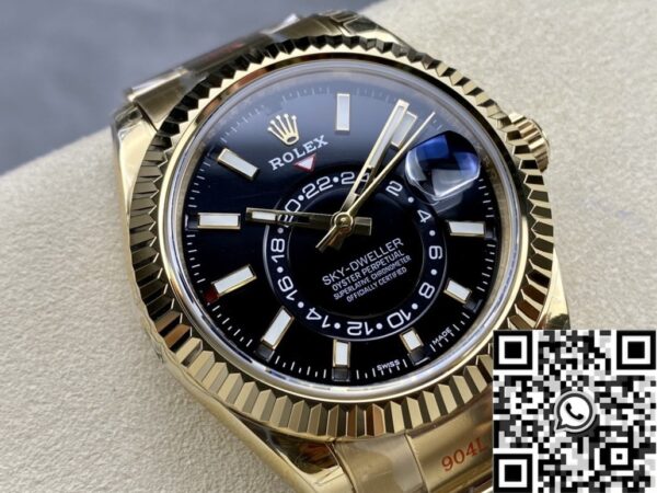 Sky-Dweller Rolex Gold M326938-0004 Black Dial Noob Factory